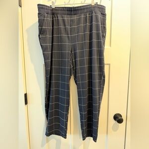 a new day ankle Navy and White Checkered  pull on pants